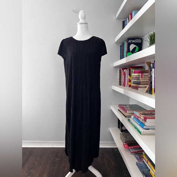 SABINA Musayev Revolve Anthro black textured open weave midi dress size small - Picture 3 of 13